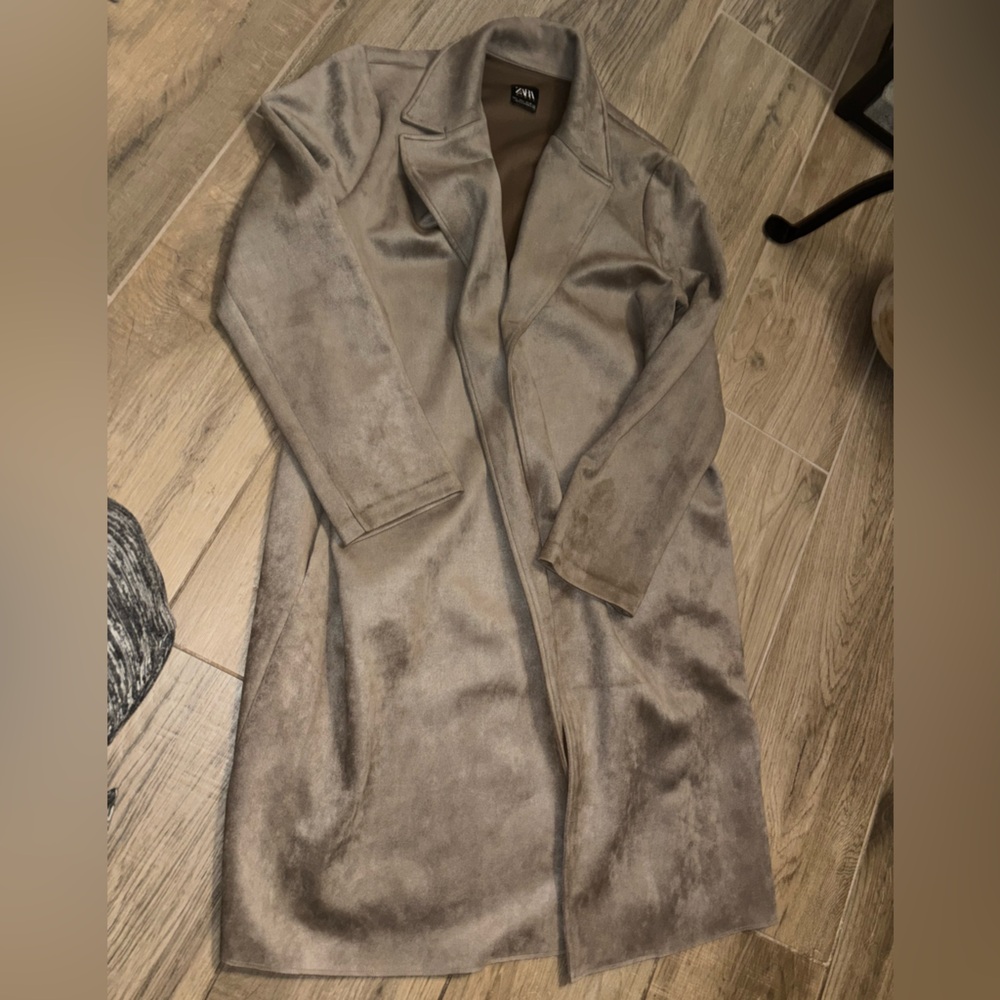 Zara Women's Faux Suede Coat